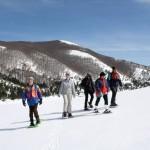 Escursionisti sulla neve del Pollino